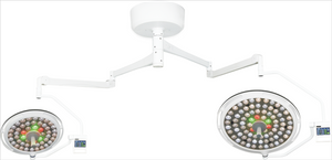Ceiling mounted dual dome operating lamp color LED