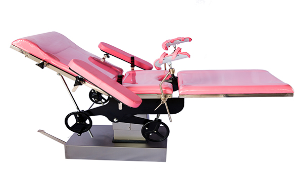 Stainless Steel Manual Maternity Delivery Bed Hydraulic Gynecological Exam Bed