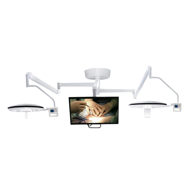 3 Arms Ceiling Mounted Led Colored Surgical Lamp Operating Room Lights With Camera And Monitor
